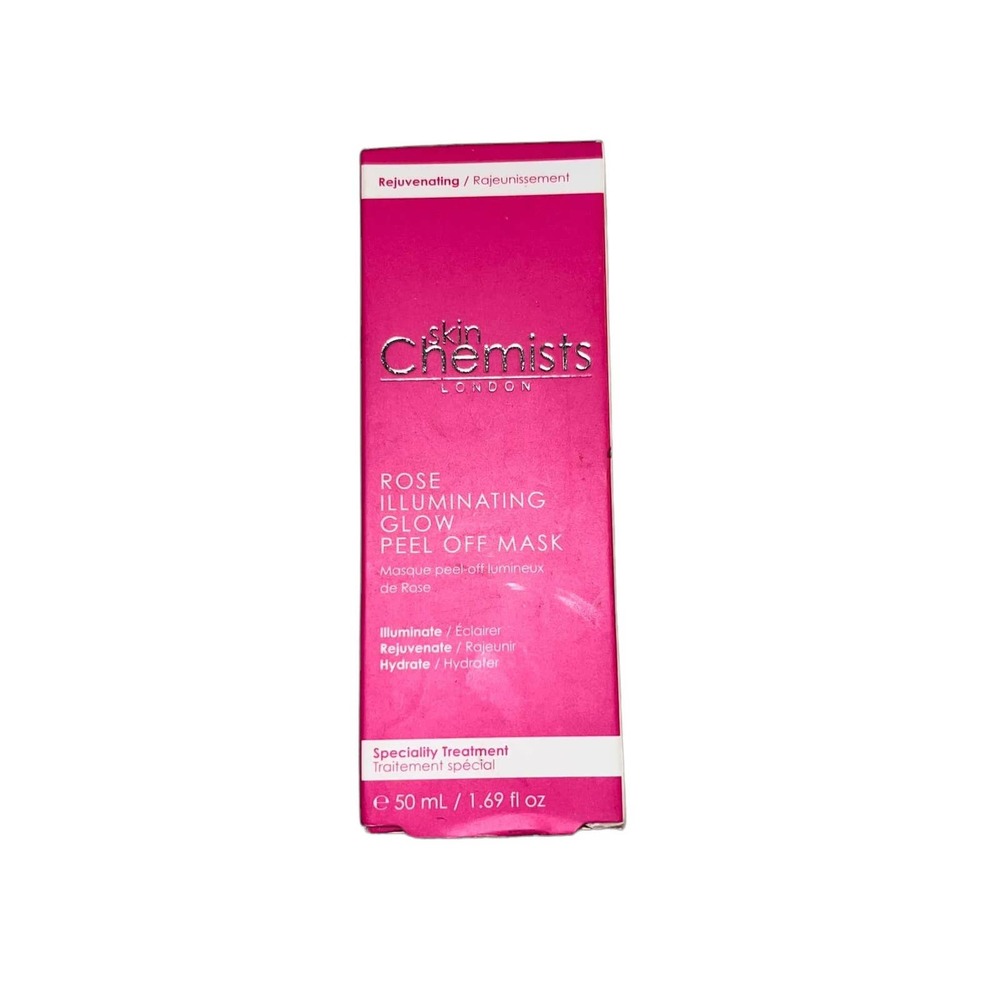 Skin Chemists Rose Illuminating Glow Peel Off Mask 1.69 oz. New